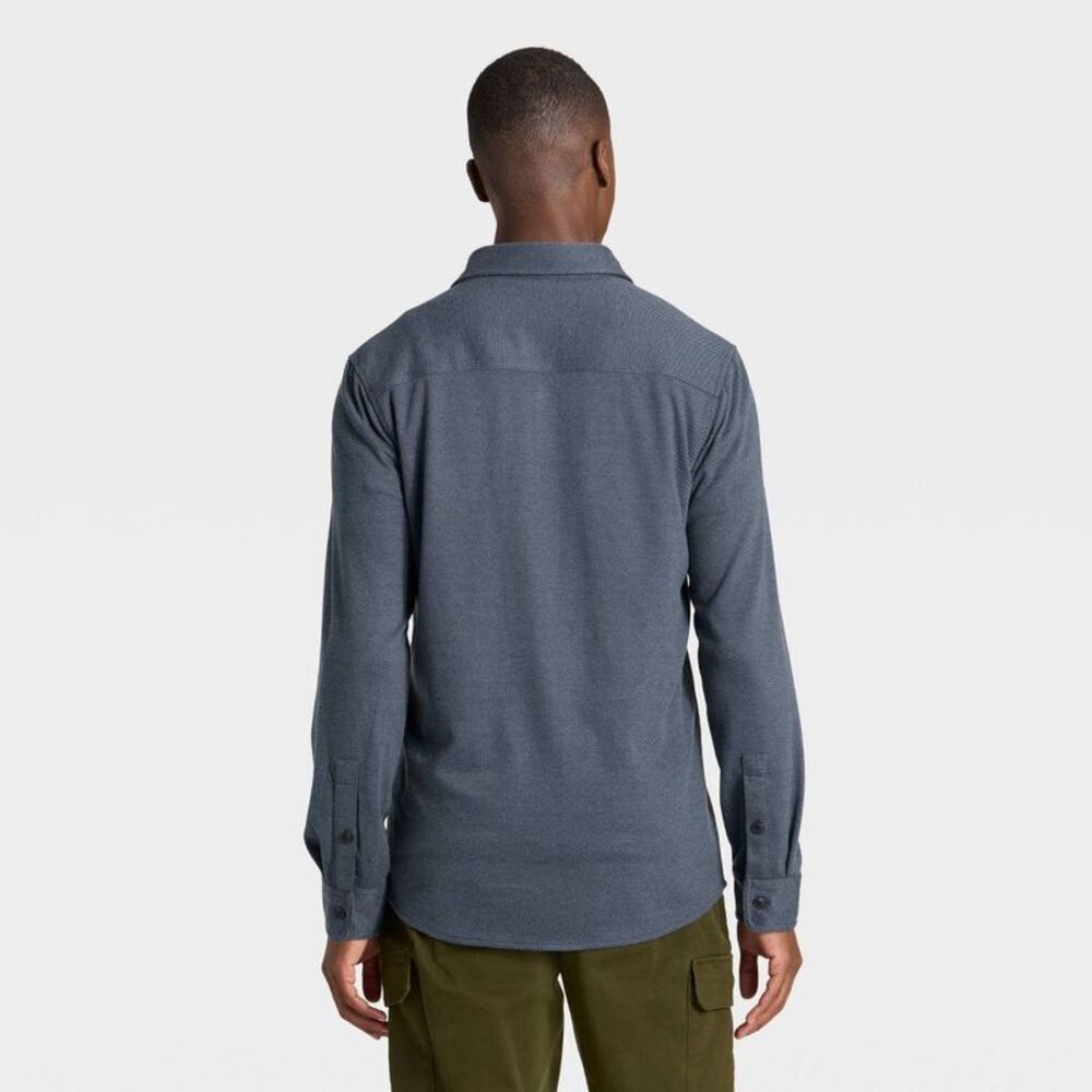 Men's Comfort Soft Shirt - Goodfellow & Co Dark Blue S - Picture 2 of 3
